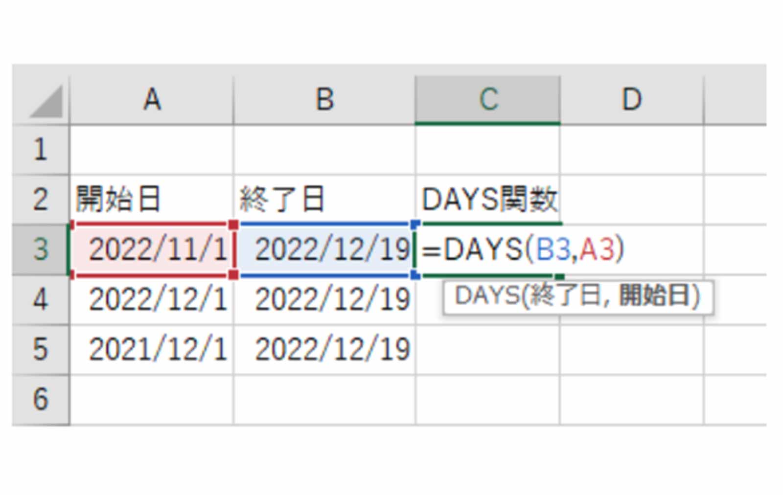 Excel（エクセル）で日数をカウントする方法を紹介！