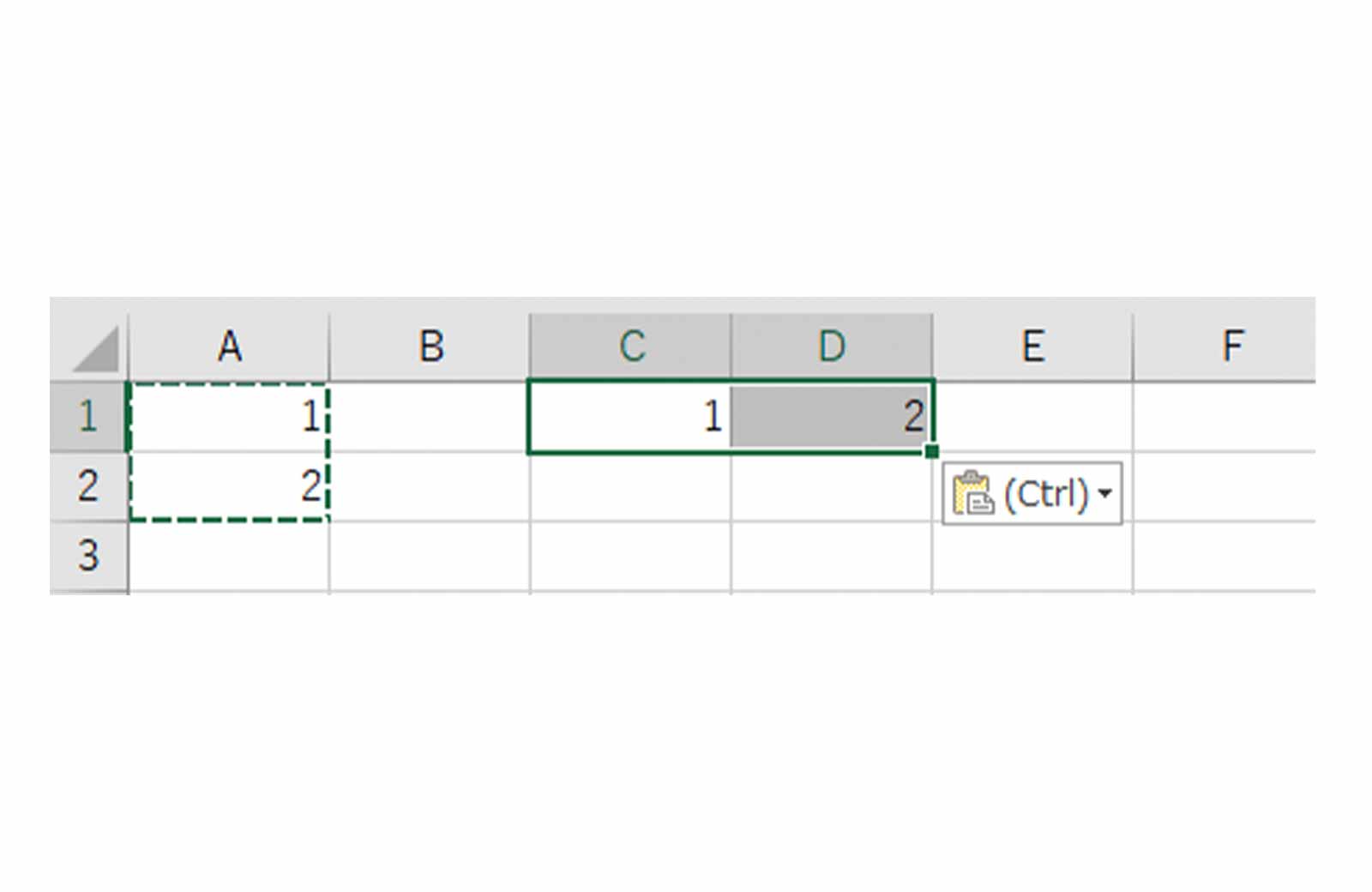 Excel（エクセル）2行を1行にコピーする方法！